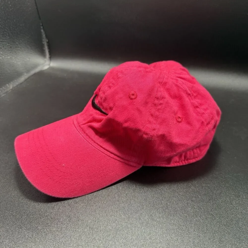 Nike Hat Toddler Girls Hot Pink Hook Loop Adjustable 100% Cotton